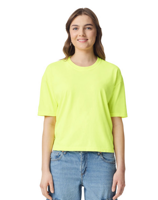 CC Ladies Crop Garment Dyed T-Shirt